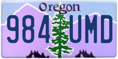 OR license plate 984UMD