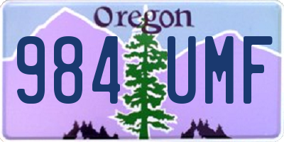 OR license plate 984UMF