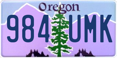 OR license plate 984UMK