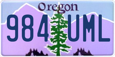 OR license plate 984UML