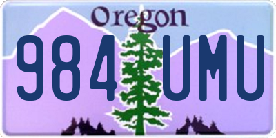 OR license plate 984UMU