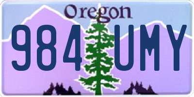 OR license plate 984UMY