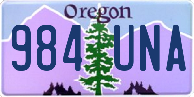 OR license plate 984UNA
