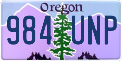 OR license plate 984UNP