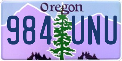OR license plate 984UNU