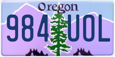 OR license plate 984UOL