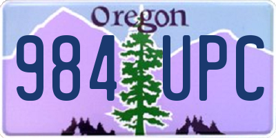 OR license plate 984UPC