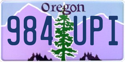 OR license plate 984UPI