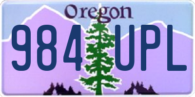 OR license plate 984UPL
