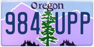 OR license plate 984UPP