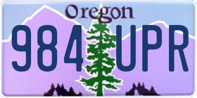 OR license plate 984UPR