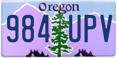 OR license plate 984UPV