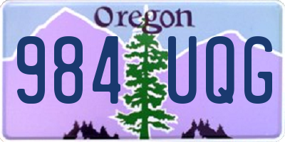 OR license plate 984UQG