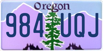 OR license plate 984UQJ
