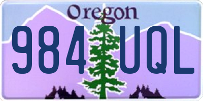 OR license plate 984UQL