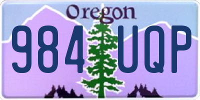 OR license plate 984UQP