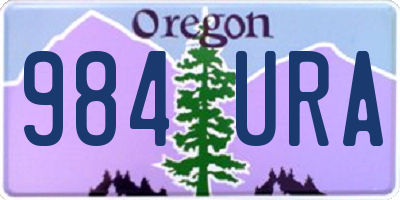 OR license plate 984URA