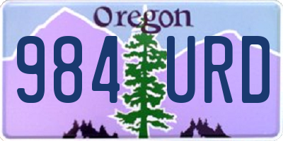 OR license plate 984URD