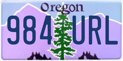 OR license plate 984URL