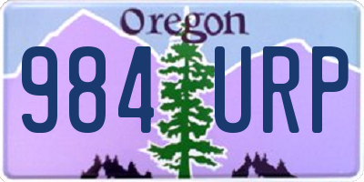 OR license plate 984URP