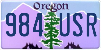 OR license plate 984USR