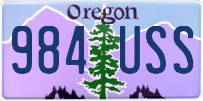 OR license plate 984USS