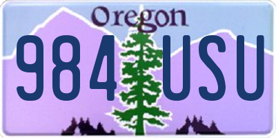 OR license plate 984USU