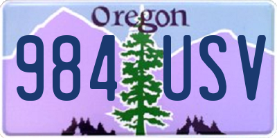 OR license plate 984USV