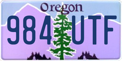 OR license plate 984UTF