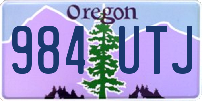 OR license plate 984UTJ