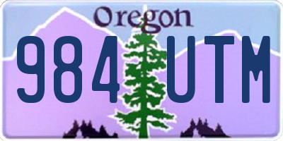OR license plate 984UTM