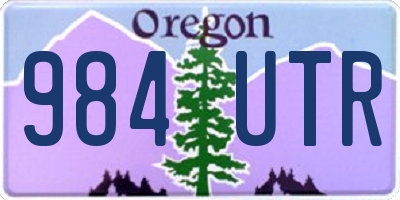 OR license plate 984UTR