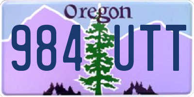 OR license plate 984UTT