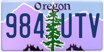 OR license plate 984UTV
