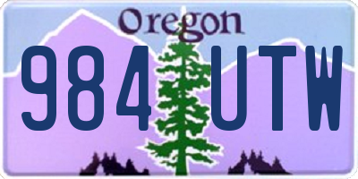 OR license plate 984UTW
