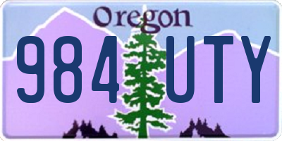OR license plate 984UTY