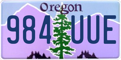 OR license plate 984UUE