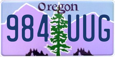 OR license plate 984UUG