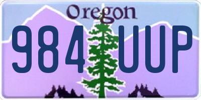 OR license plate 984UUP