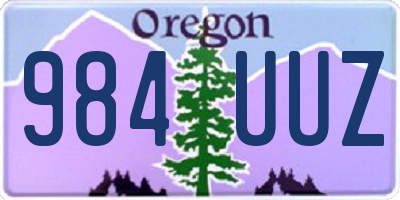 OR license plate 984UUZ