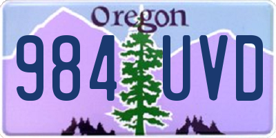 OR license plate 984UVD