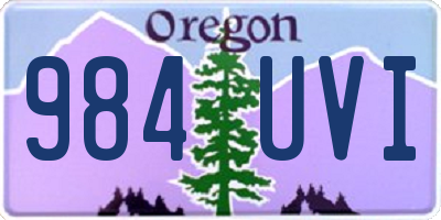 OR license plate 984UVI