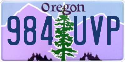 OR license plate 984UVP