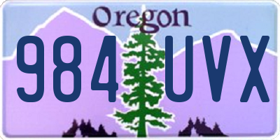 OR license plate 984UVX