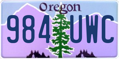 OR license plate 984UWC