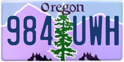 OR license plate 984UWH