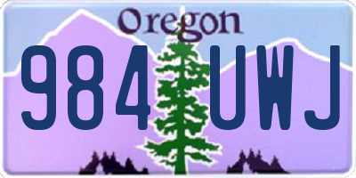 OR license plate 984UWJ