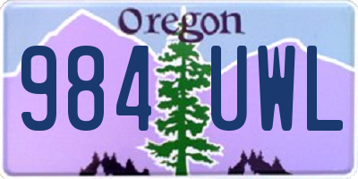 OR license plate 984UWL