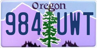 OR license plate 984UWT