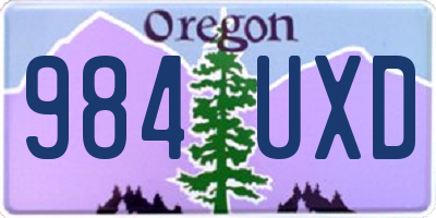 OR license plate 984UXD